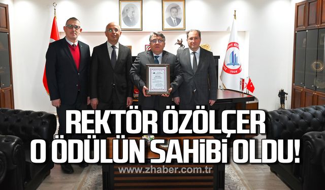 Rektör Özölçer, Kalın Kömür Damarı Madenciliğinde Yenilikçilik Ödülü'nün sahibi oldu!