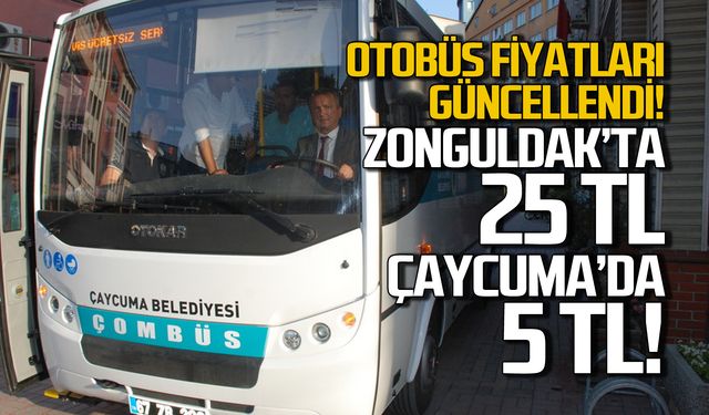 Çaycuma'da otobüs ücretleri 5 TL oldu!