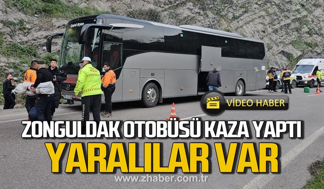 Zonguldak otobüsü kaza yaptı! Yaralılar var!