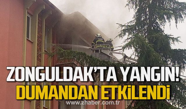 Zonguldak'ta yangın! Dumandan etkilendi!