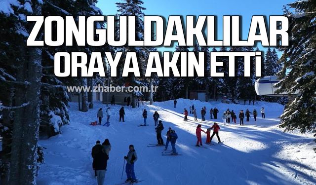 Zonguldaklılar yılbaşında Ilgaz Dağı'na akın etti!