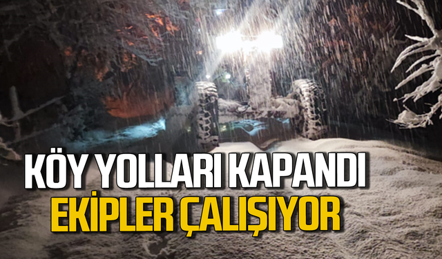 Zonguldak'ta köy yolları kapandı! Ekipler zamanla yarışıyor