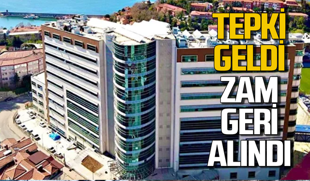 Sağlıkta zam geri alındı! Tepkiler dindi