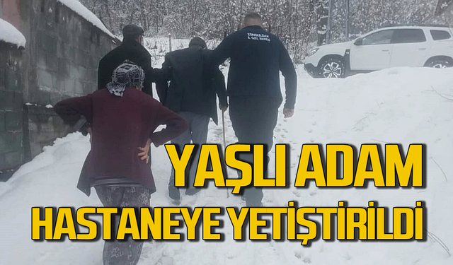 Zonguldak’ta ekipler yaşlı adamı hastaneye yetiştirdi