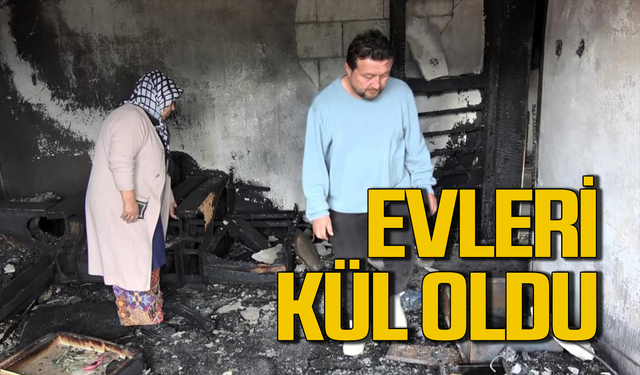 Çatal ailesi mağdur! Evleri kül oldu