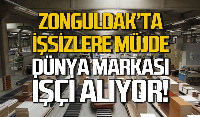 Zonguldak’ta işsizlere müjde! Dünya markası işçi alıyor