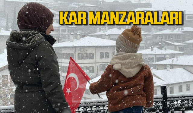 Karın tadını çıkardılar! Tarihi kentte kar manzaraları mest etti