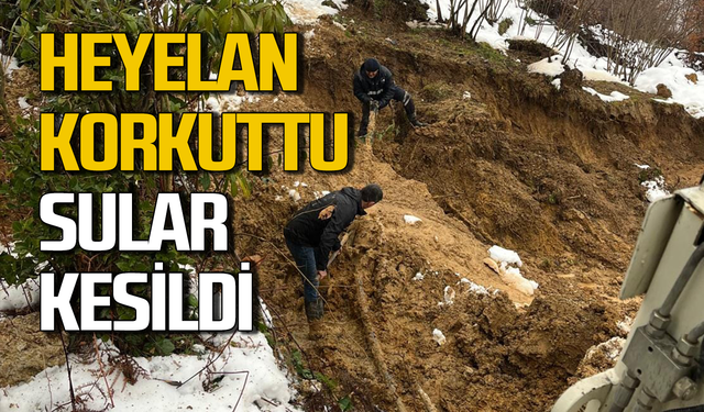 Kar yağdı heyelan oldu! Vatandaşlar susuz kaldı!