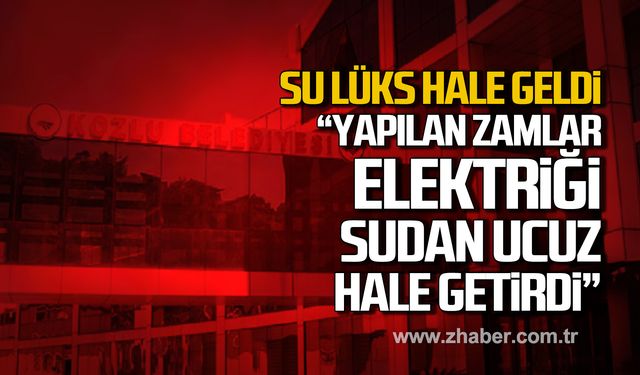 Su lüks hale geldi! "Yapılan zamlar elektriği sudan ucuz hale getirdi"