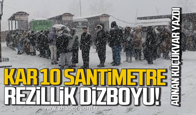 Zonguldak'ta kar 10 cm! Rezillik diz boyu!