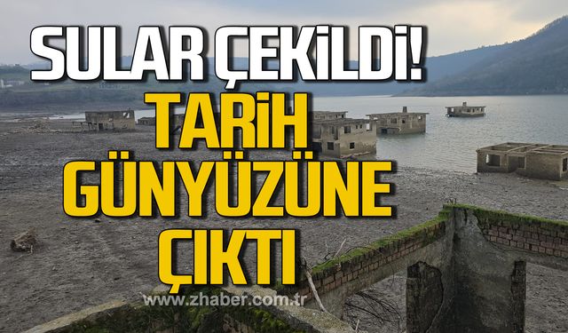 Kızılcapınar Barajı kurudu! Eski köy gün yüzüne çıktı