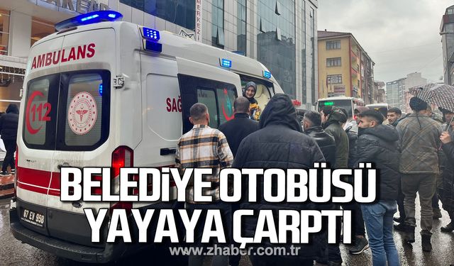 Kdz. Ereğli'de halk otobüsü yayaya çarptı!