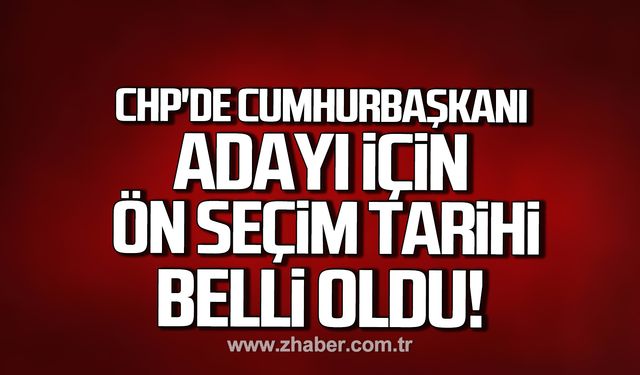 CHP'de Cumhurbaşkanı adayı için ön seçim tarihi belli oldu!