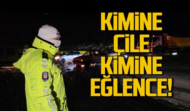 Zonguldak'ta kar yağışı kimine çile kimine de eğlence oldu!