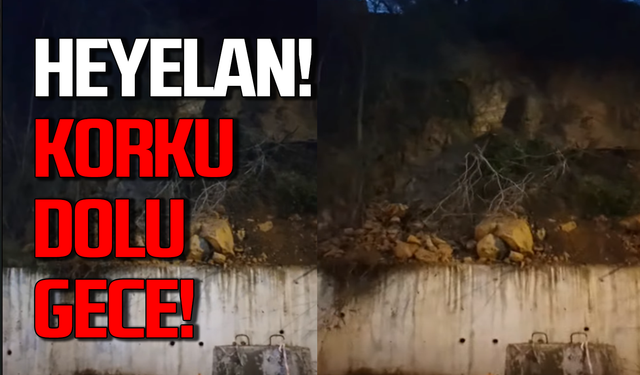 Çatalağzı’nda heyelan! Yol trafiğe kapatıldı