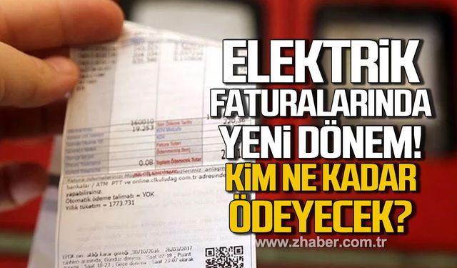 Elektrik faturalarında yeni dönem! Kim ne kadar ödeyecek?