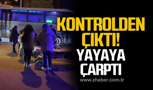 Gülüç'te kontrolden çıkan motosiklet yayaya çarptı!