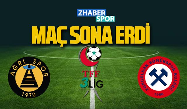 Ağrı 1970 Spor-Zonguldakspor maçı sona erdi.