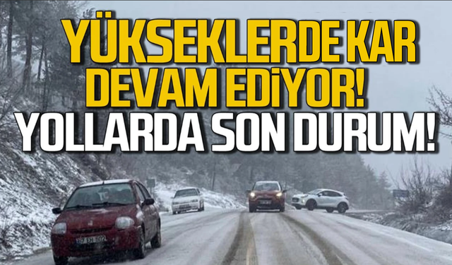 Zonguldak, Bartın ve Karabük'te kar devam ediyor! Yollarda son durum!