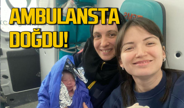 Hastaneyi bekleyemedi!: Ambulansta dünyaya geldi!