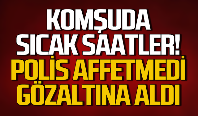 Komşuda sıcak saatler yaşandı! Şahıs gözaltına alındı