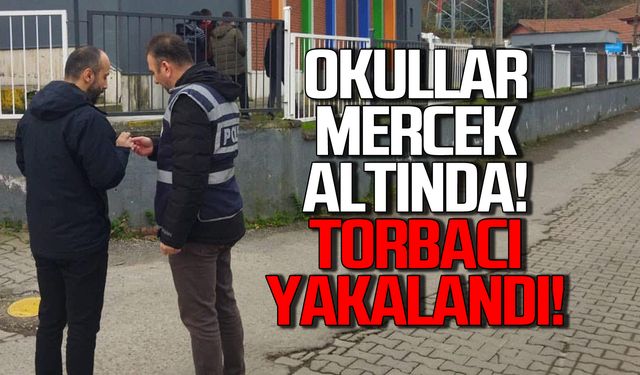 Zonguldak'ta okul çevresinde 'torbacı' yakalandı!