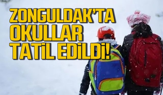 Zonguldak'ta 24 Şubat Pazartesi günü okullar tatil edildi!