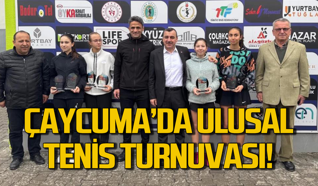 Çaycuma'da Ulusal Tenis Turnuvası düzenlendi