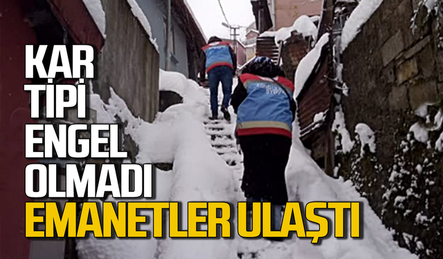 Kar ve soğuk havaya direndiler emanetleri bıraktılar