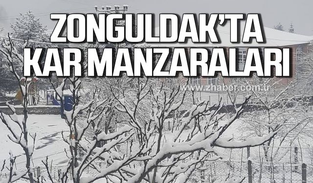 Zonguldak'ta kar manzaraları!