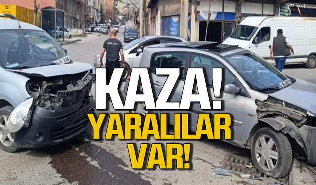 Kent merkezinde 2 otomobil çarpıştı: Yaralılar var!