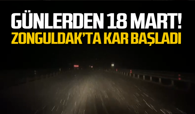 Günlerden 18 Mart: Zonguldak'ta kar başladı!