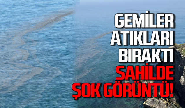 Zonguldak açıklarında gemiler atıkları boşaltıyor deniz böyle kirleniyor!