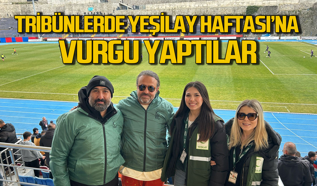 Tribünlerde Yeşilay Haftası’na vurgu yaptılar