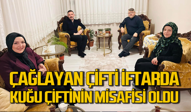 Çağlayan çifti Kuğu çiftinin iftarda misafiri oldu