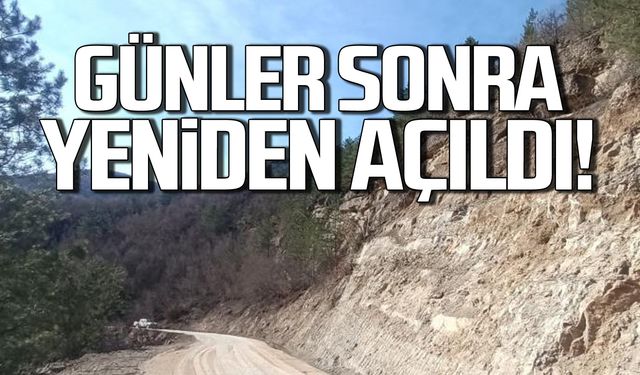 Kapanan yol günler sonra yeniden açıldı!