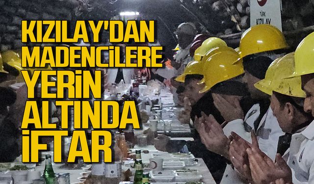 Kızılay'dan madencilere yeraltında iftar!