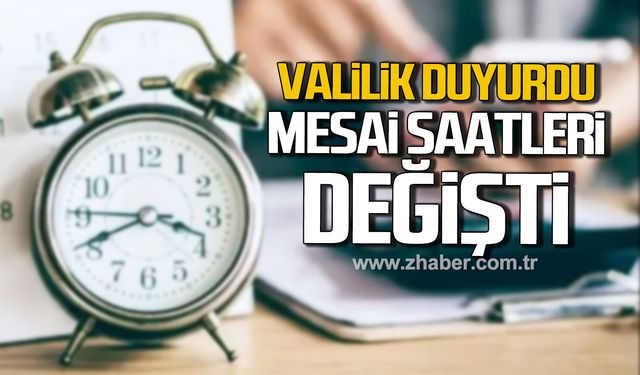 Bolu Valiliği duyurdu! Mesai saatleri değişti!