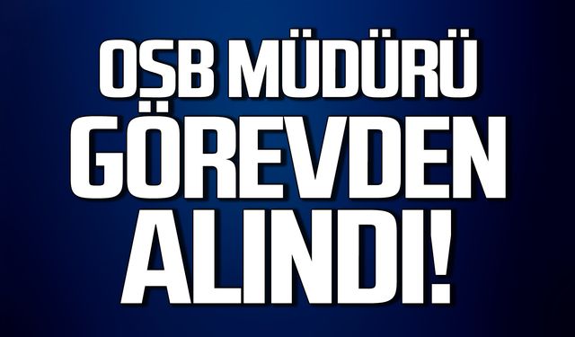 Alaplı OSB müdürü Özkan Demir görevden alındı!