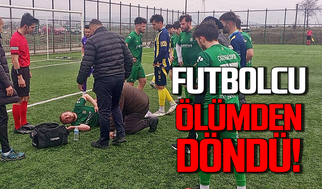 Çaycuma’da korku dolu anlar: Futbolcu ölümden döndü!