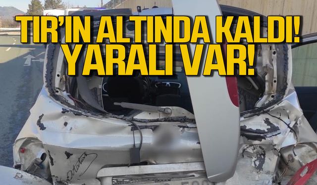 TIR'ın altında kaldı! Yaralı var!