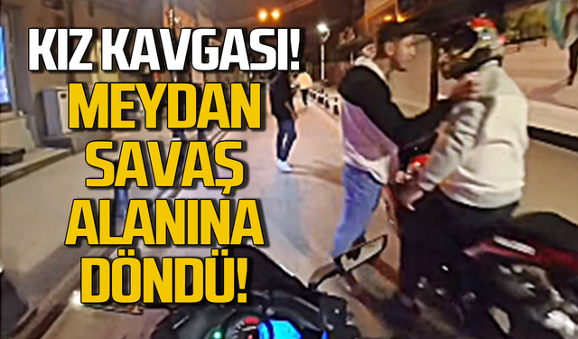 Kız kavgasında meydan savaş alanına döndü!