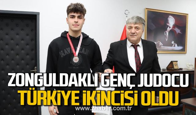 Zonguldaklı genç judocu Arda Küçükkaya Türkiye ikincisi oldu!