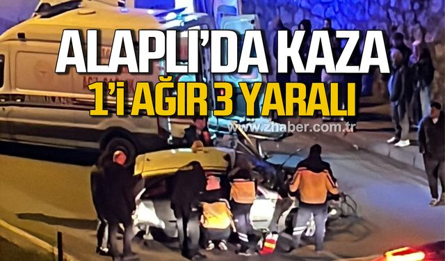 Alaplı'da kaza! 1'i ağır 3 yaralı!