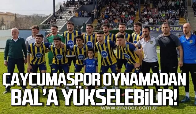 Çaycumaspor oynamadan BAL’a yükselebilir!