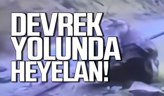 Devrek yolunda heyelan! Yol kapandı!