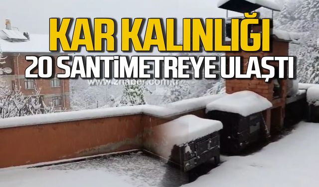 Devrek'te kar kalınlığı 20 santimetreye ulaştı!