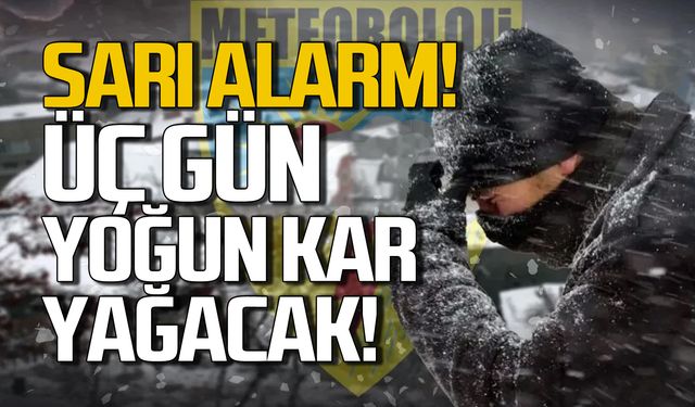 Zonguldak için sarı alarm! Yoğun kar uyarısı geldi!