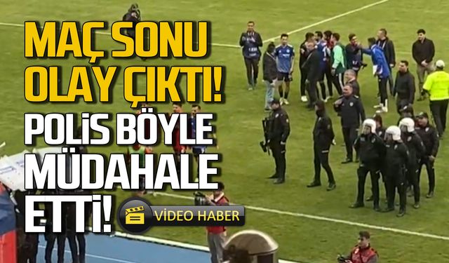 Maç sonu olay çıktı! Polis böyle müdahale etti!