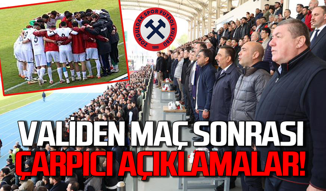 Zonguldak Valisi’nden maç sonrası çarpıcı açıklamalar!
